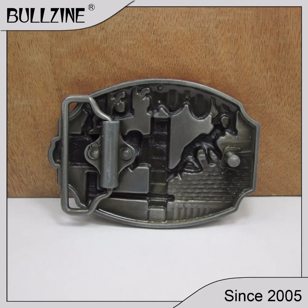 Ремень для кровли Bullzine с отделкой оловянной FP-02171 подходит для 4 см ширина защелкивающаяся на ремне
