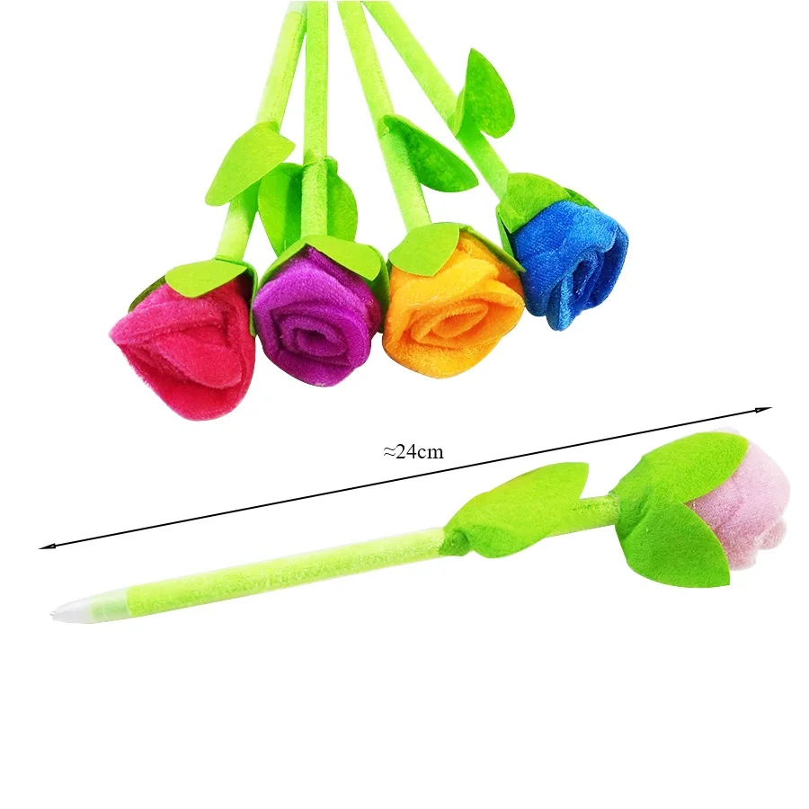 24 шт./лот милая крутая Новинка для влюбленных пар с розами Декор шариковая ручка