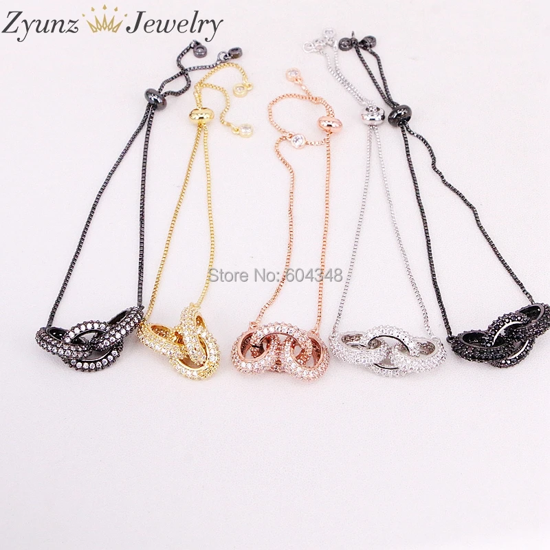 5 шт. ZYZ320-5825 Micro Pave коннектор CZ браслет, звено цепи соединитель браслет, CZ бар соединитель цепи для женщин или мужчин ювелирные изделия