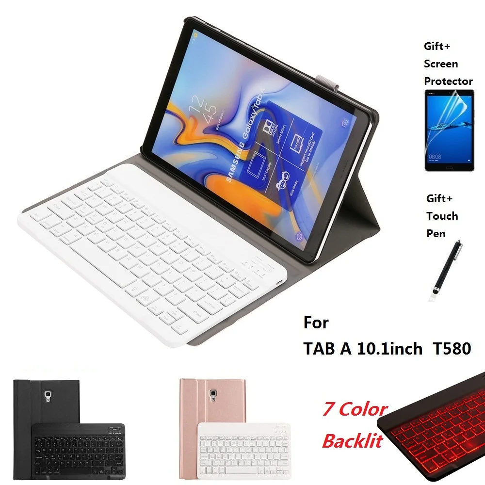 Кожаный чехол с Bluetooth клавиатурой для Samsung Tab T510 T720 T590 T580 T820 T610 T860 T870 T970 T560|Чехлы