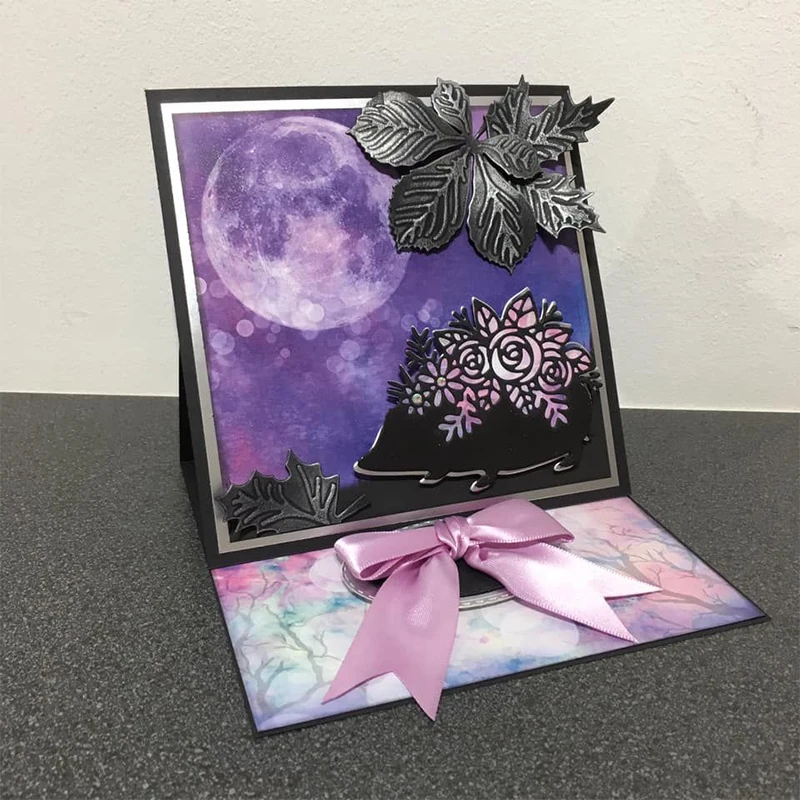 Floral Hedgehog Cutting Dies Scrapbooking Craft Decoration DIY Card Album Making Template Embossing Die Cut New 2019 | Дом и сад