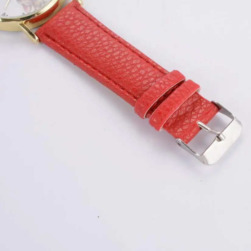 Стильные Relogio Feminino Reloj Mujer женские часы с милым рисунком кота простой роскошный дизайн кварцевые аналоговые круглые наручные часы p50