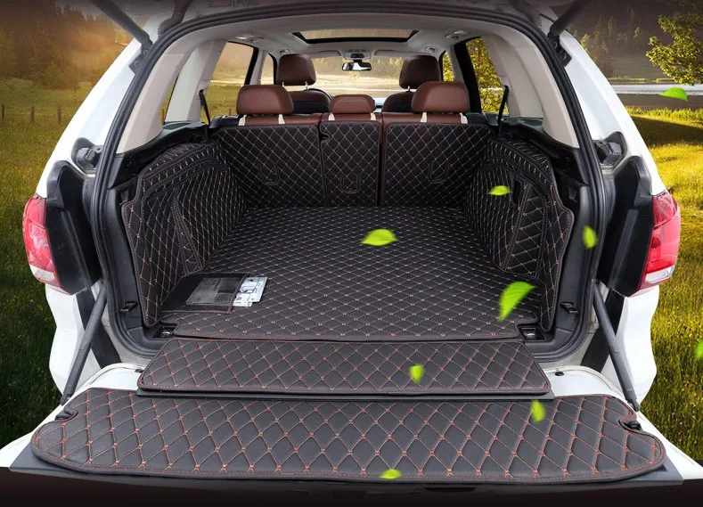 Коврики для багажника автомобиля кожаные коврики с вышивкой BMW X5 F15 2014.15.2016.2017|mat