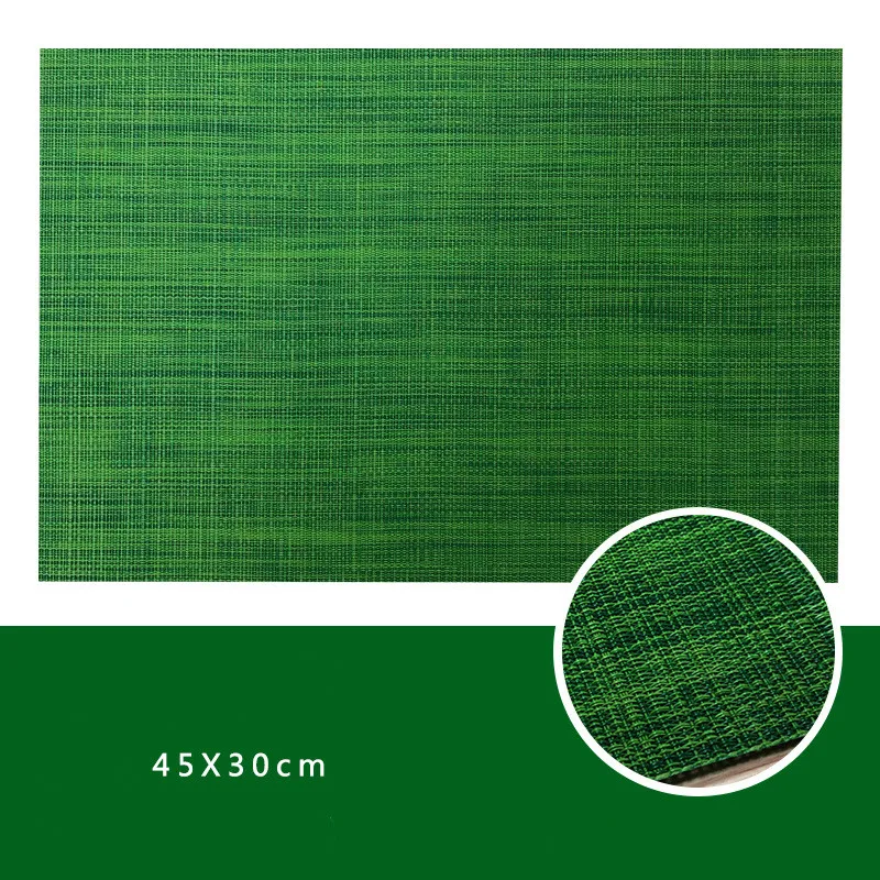 Green SunnyRain 6 шт прямоугольный стол Установка тарелок роскошное место утепление ковриками мат - Цвет: Green