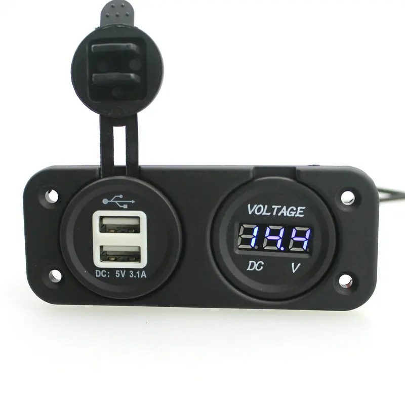 Вольтметр для мотоцикла автомобиля лодки|voltmeter socket|lighter socketsocket for car |