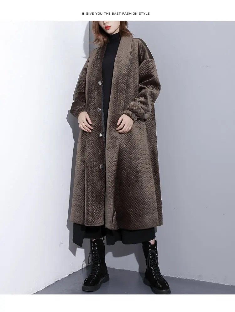 [XITAO] корейская модная новинка, Женская Осенняя однобортная парка с длинным рукавом, Женская Повседневная хлопковая однотонная парка ZLL1814