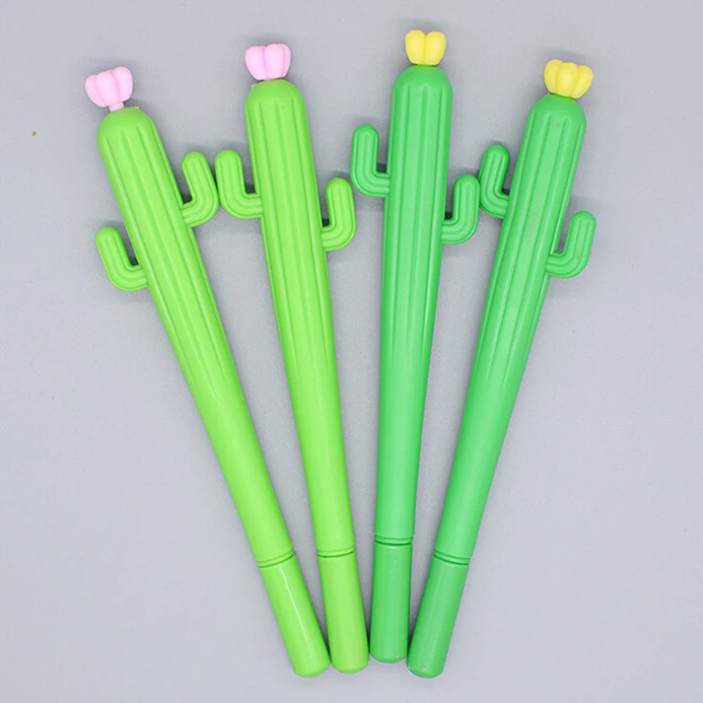 1 шт. новая милая креативная гелевая ручка с зеленым КАКТУСОМ и цветами для офиса