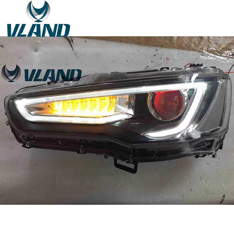 VLAND Factory для Lancer EVO EX 2008 2010 2012 светодиодный фонарь с поворотником+ plug and play+ DRL