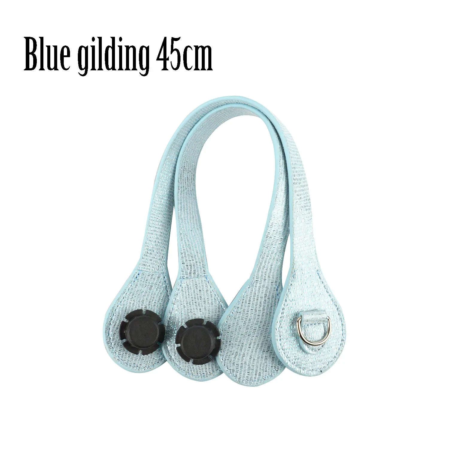 blue gilding 45 Tanqu, новинка, длинные, короткие, каплевидные, позолоченные, с ручкой по краям, с d-образной пряжкой, с круглым концом, ручки из искусственной кожи для OBag для EVA O Bag - Цвет: blue gilding 45