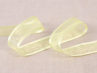 YELLOW 5 м/лот, шифоновая лента, проволока, год, Рождество, бант для волос, материал, вечерние, для украшения дома, Подарочная коробка, материал, упаковка, сделай сам - Цвет: YELLOW
