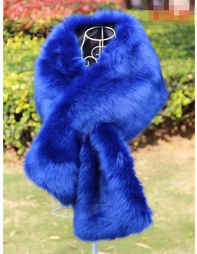 Широкий меховой шарф из искусственного меха пашимина длинный лисьего шаль енота