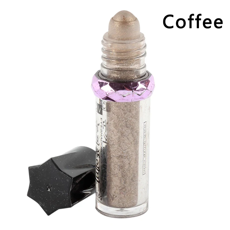 Coffee Флуоресцентные тени для век, пудра, очаровательные блестящие минеральные шарики, тени для век, сексуальные тени для век, стойкий макияж, красота, монохромные тени для век - Цвет: Coffee