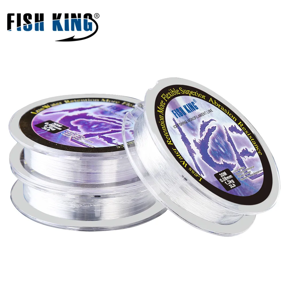 FISH KING нейлоновая подледная рыболовная удочка 30 м леска диаметром 0 08 мм 25 для