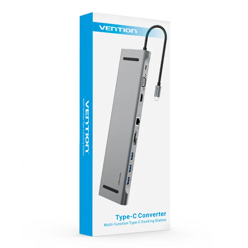 Vention USB C адаптер для Macbook Тип до HDMI конвертер VGA USB-C 3 0 концентратор SD/TF Card Reader PD