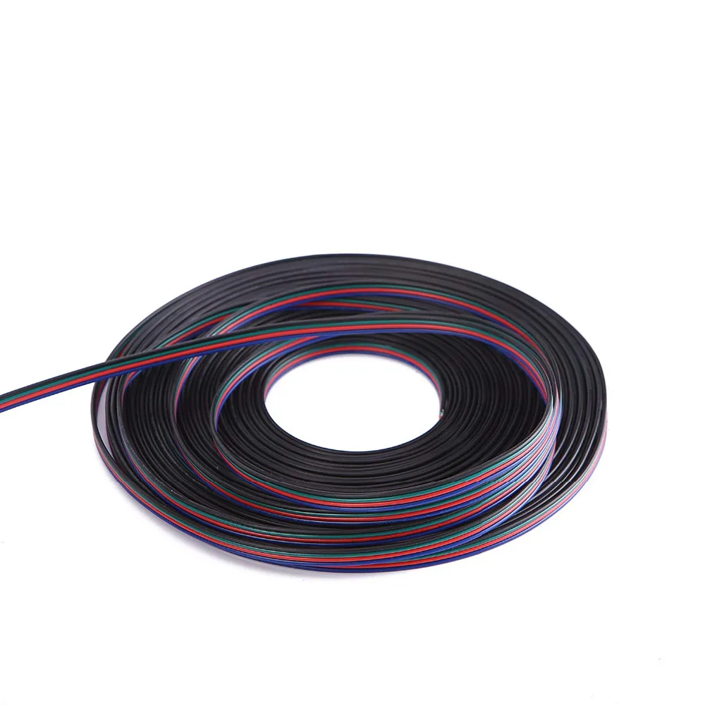 Удлинительный RGB кабель с катушкой 4 контакта 18/20/22 AWG светодиодные ленты