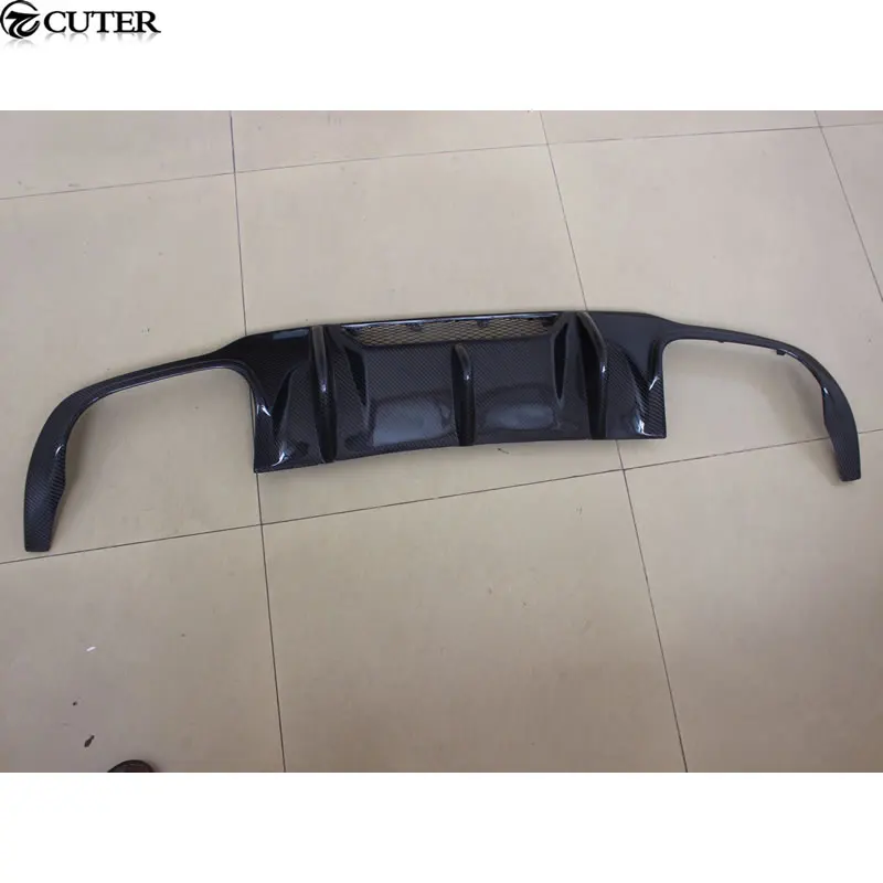 W204 C180 C200 C63 V стиль углеродное волокно Автомобильный задний бампер диффузор губа