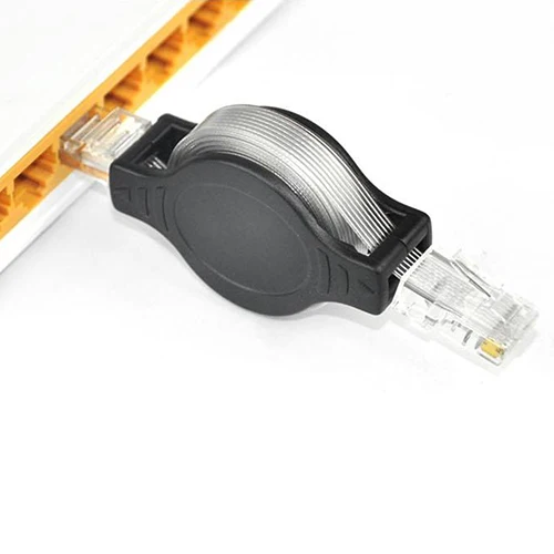 4.9FT Портативный Выдвижной Ethernet-провод RJ45 LAN-шнур интернет-сетевой кабель |