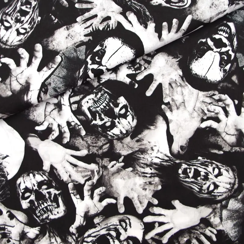 Мягкая хлопковая ткань-Skulls (343) 140x100 см | Дом и сад