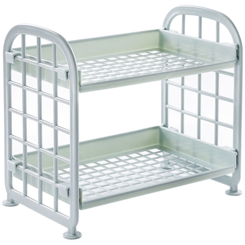 4 цвета на выбор двойной пластиковый стеллаж для хранения настольная отделочная