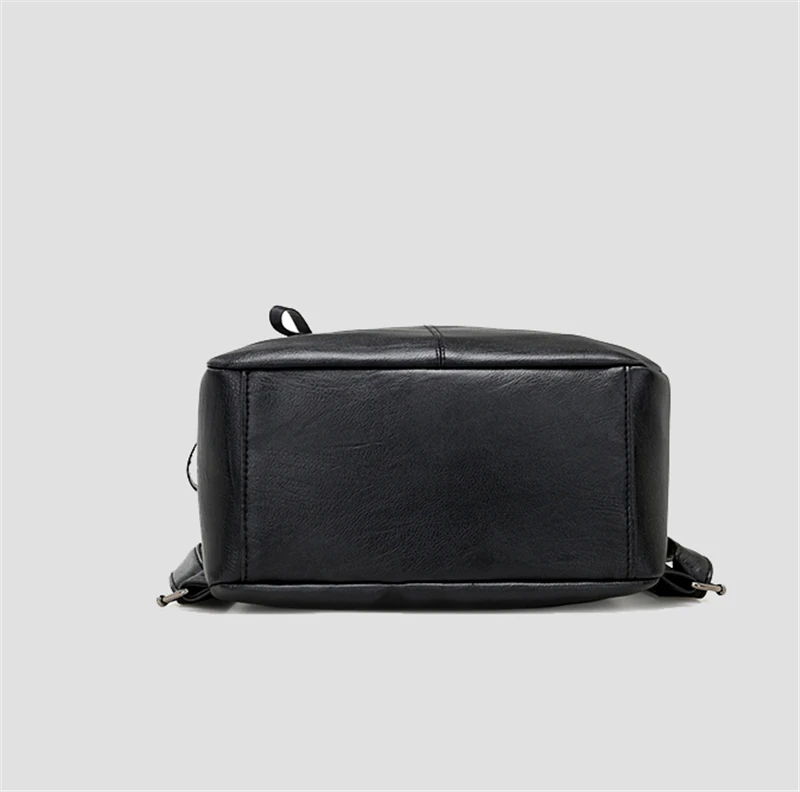 

Women Fashion Backpack Casual Student Bag Soft Solid Black Backpack Bag