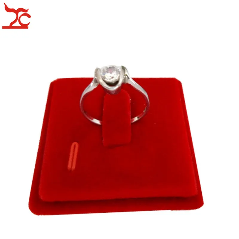 Продажа мини квадратное кольцо держатель листа портативный бархат PU хранения