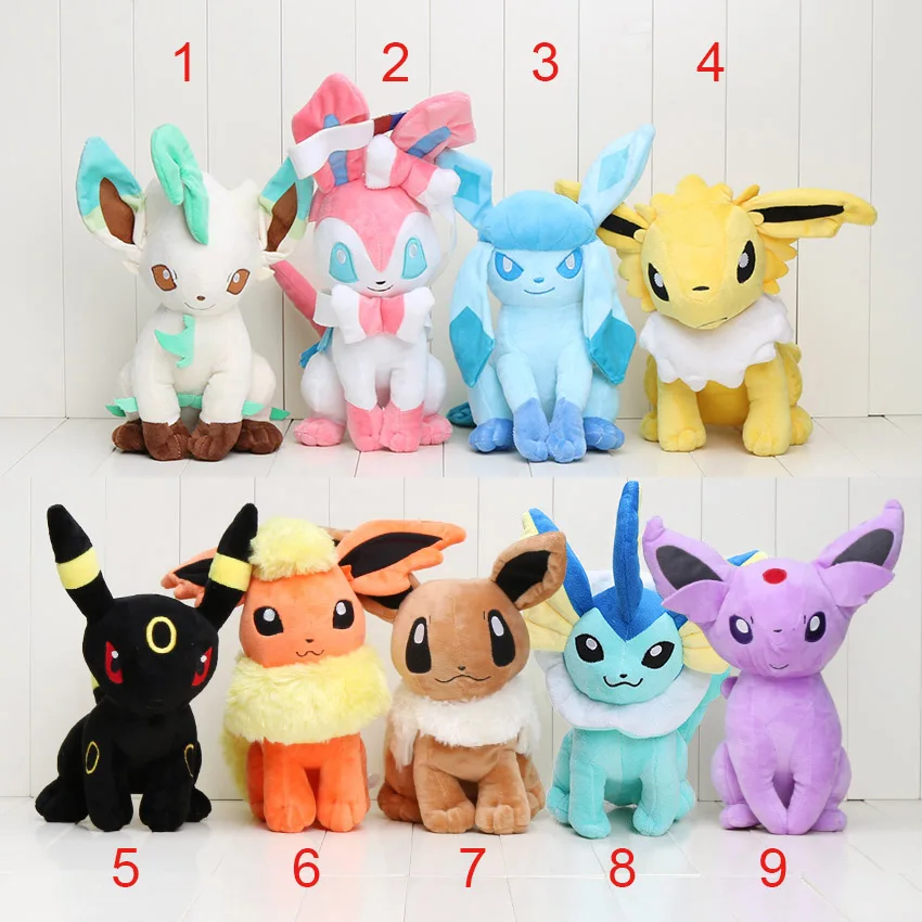 Большой размер 1" 30 см карманная плюшевая кукла игрушки Leafeon Espeon Umbreon Vaporeon Flareon Glaceon Jolteon мягкие куклы
