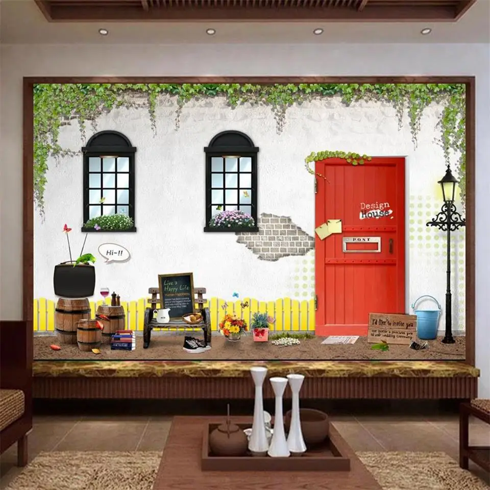 

3d обои, фотообои на заказ, Настенные обои для гостиной, Европейский коттедж, 3d живопись, диван, фон для телевизора, настенная Нетканая наклей...