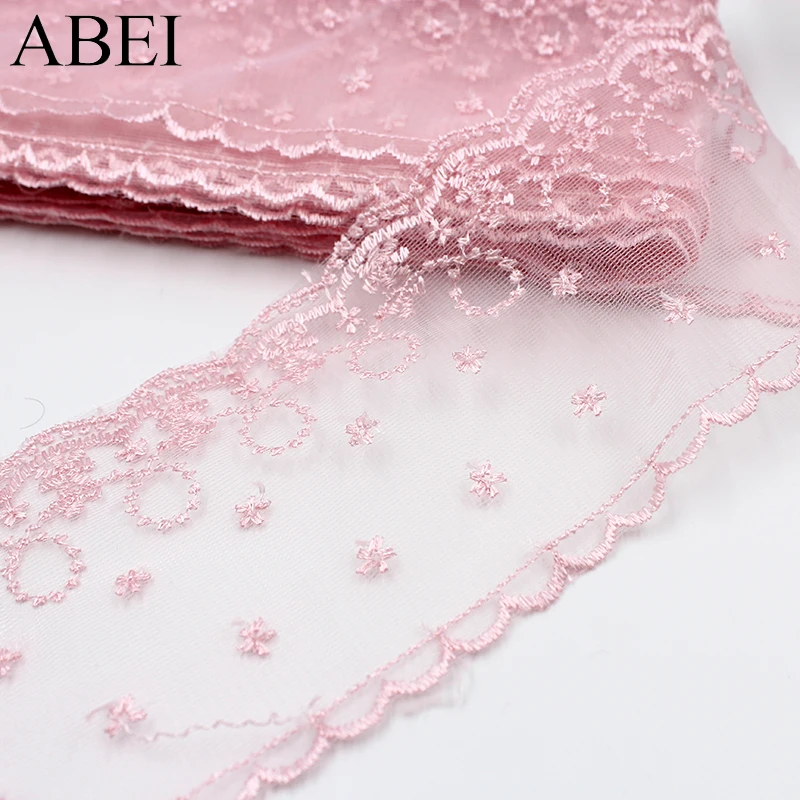 10 ярдов/партия вышитые кружева из органзы|embroidered lace ribbon|lace materiallace ribbon |