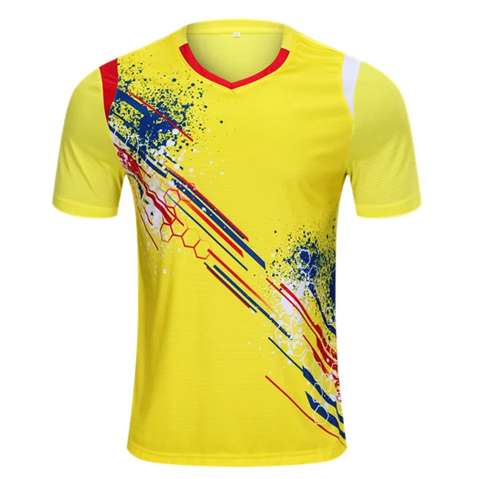Yellow shirt ZMSM, короткие мужские теннисные рубашки, шорты, набор, бадминтон, настольный теннис, Униформа, фитнес, бег, дышащая спортивная одежда B004 - Цвет: Yellow shirt