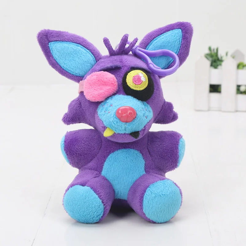 purple foxy 15cm FNAF Five Nights at Freddy's, плюшевый медведь Фредди, красный Лисичка, страшные игры, кошмар, лисичка, Весенняя ловушка, плюшевая шапка, рюкзак, игрушки для кукол - Цвет: purple foxy 15cm