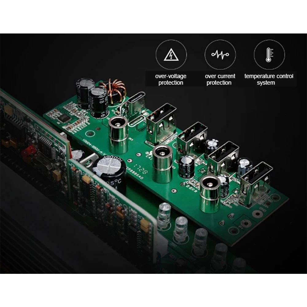 120000 mAh power Bank, 5 V/12 V/220 V, портативный генератор, электростанция, зарядка для телефонов, планшетов, ноутбуков, ТВ, вентиляторов, автомобильный аккумулятор, 120AH