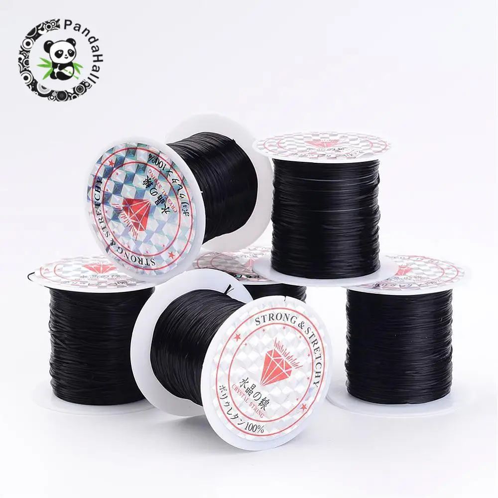 

Elastic Fibre Wire, Black, 0.8mm; 10m/roll, 25rolls/bag