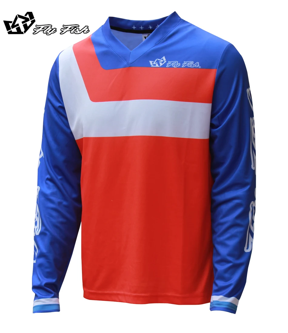 

FLY FISH RACING Designs Motorcycle T-shirt Motocross Racing Jersey motorcycle Quick Dry shirt ATV MX DH Riding Shirt