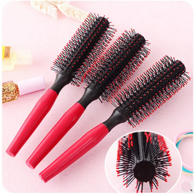 Круглая ГРЕБЕНКА щетка для волос ручка инструмента натуральная с круглой