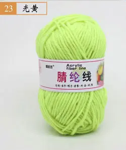 Смесь акриловой пряжи DIY вязальная пряжа малыш ремесло Вязание Пряжа использование для игрушек шитье и ковровое вязание - Цвет: 23