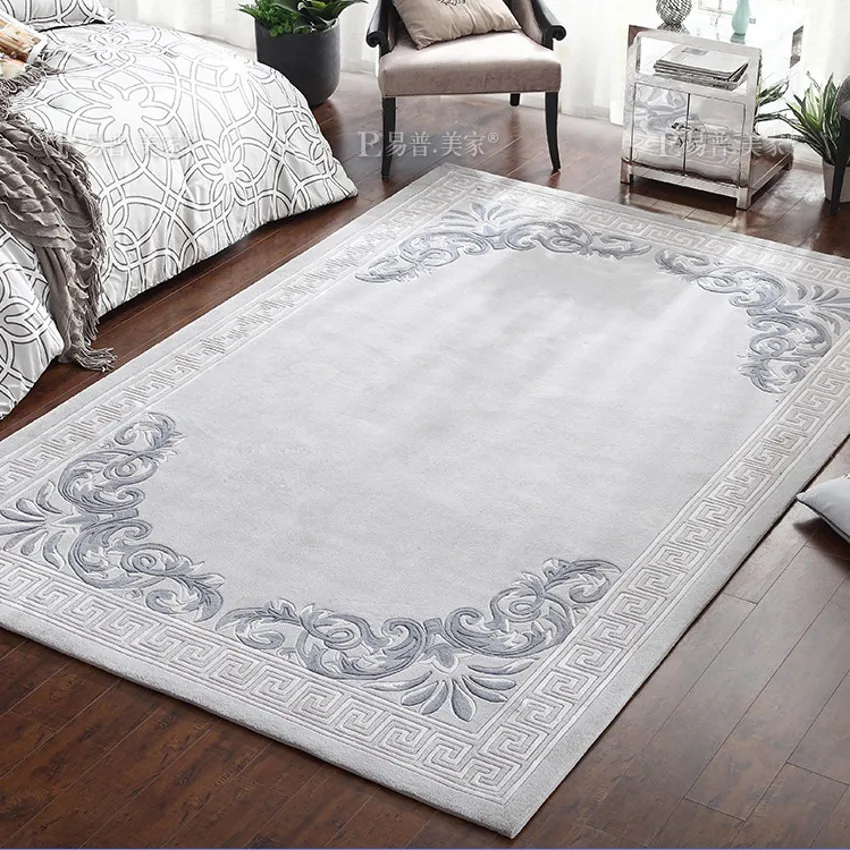 Шерстяной коврик ручной работы с объемным рисунком большого размера светильник