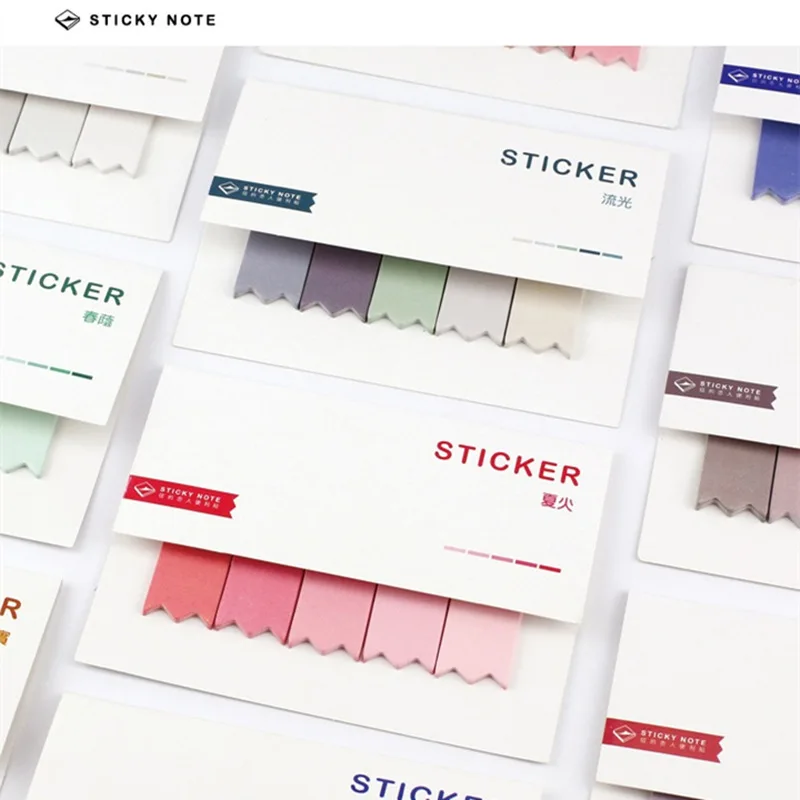8 шт Радуга Цвет стикеры четыре сезона Memo Pad бумаги для заметок на клейкой основе
