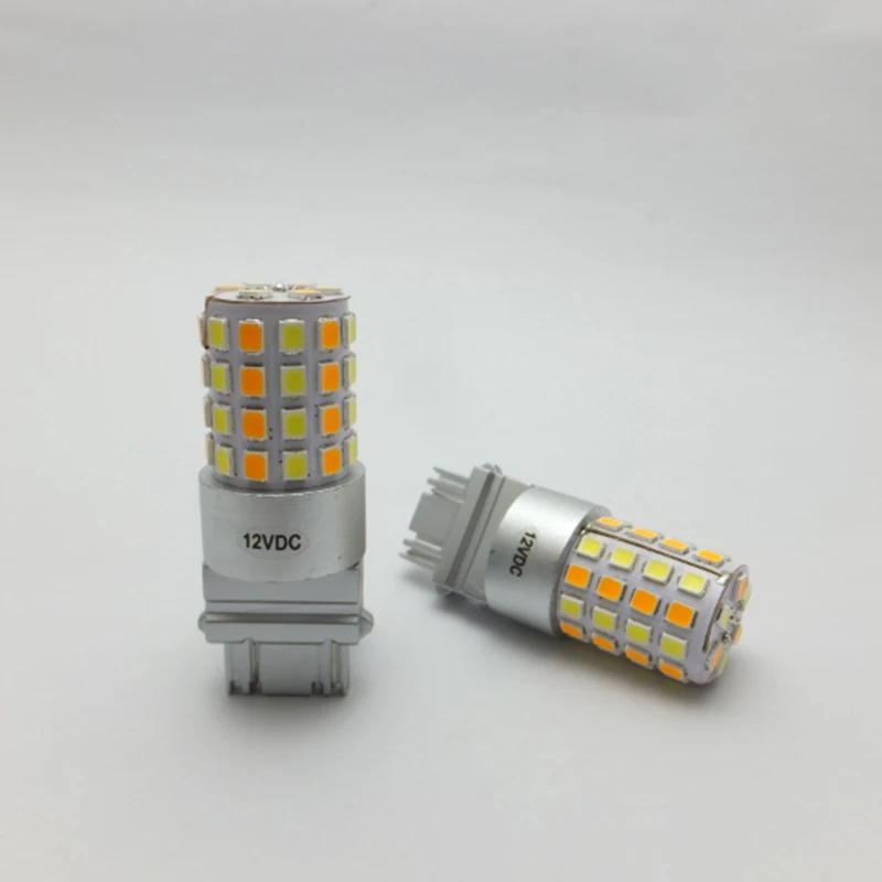 2x DRL T20 светодиодный 7440 54 SMD S25 BAu15S 3157 Автомобильный светильник лампы DC12-24V