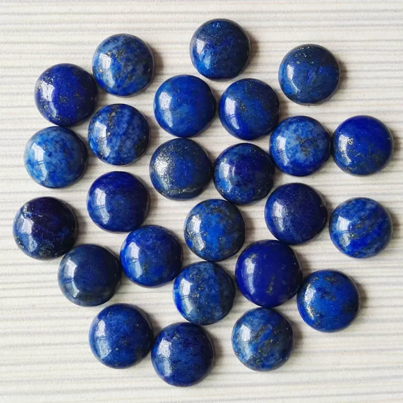 Fashion High-quality lapis lazuli 12MM 50pcs Natural Stone round Bead Charm cab cabochon beads for jewelry making accessories | Украшения и