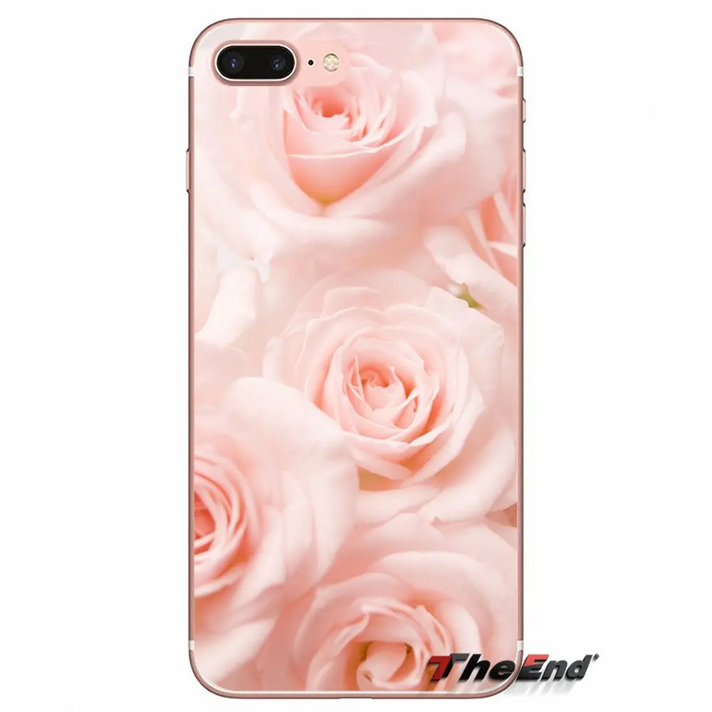 Розовые розы цветы Мягкий чехол для iPhone X 4 4S 5 5S 5C SE 6 S 7 8 плюс samsung Galaxy J1 J3 J5 J7 A3 A5 2016