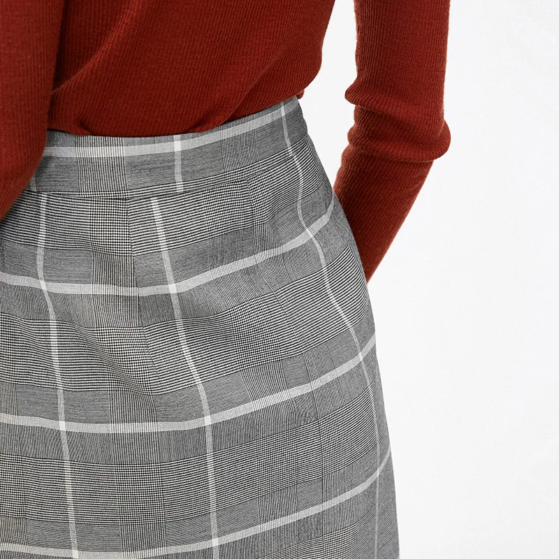 Vero Moda Женская клетчатая Асимметричная юбка миди с запахом | 318416508