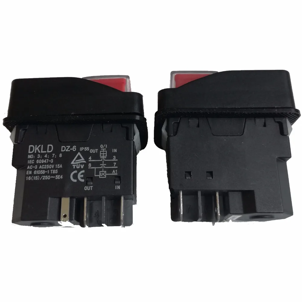 Водонепроницаемый электромагнитный кнопочный переключатель DKLD DZ 6 5 Pins AC 3 250V