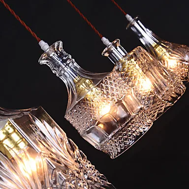 Модная стеклянная бутылка Droplight современные светодиодные подвесные светильники