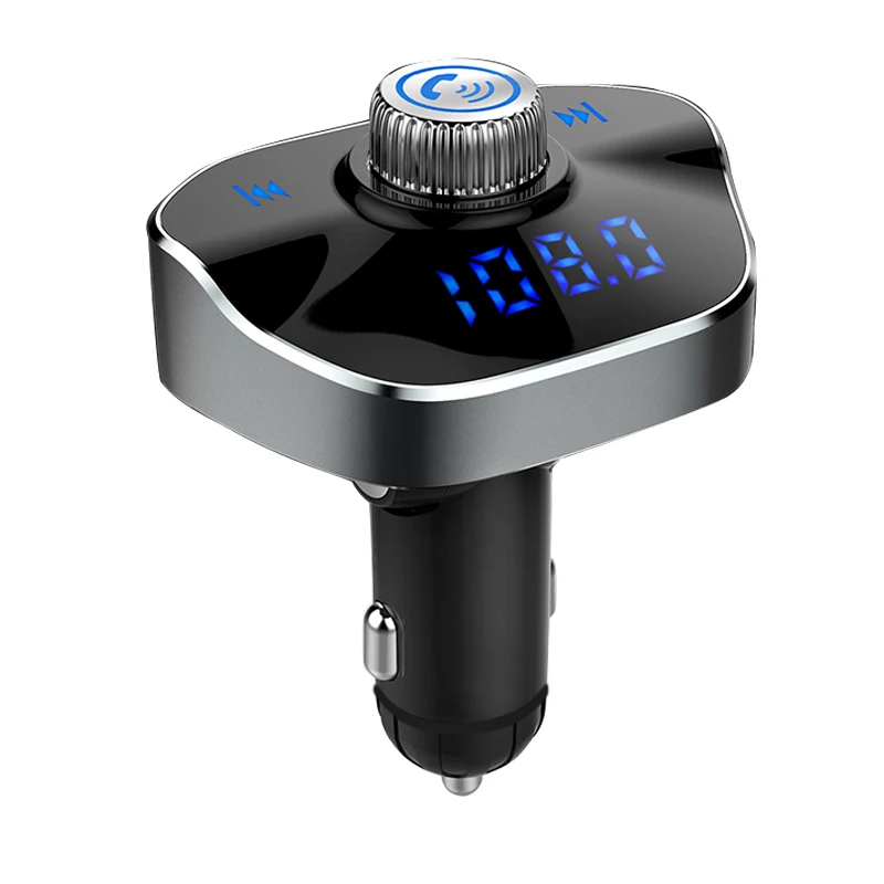 

VJOY New Wireless FM Transmitter Blue-tooth V4.2 Car Kit Hand-free Aux Modulator Dual USB Quick Charger LCD Display MP3 Player