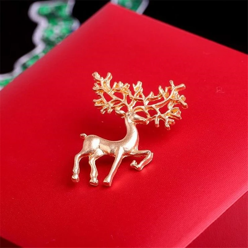 DoreenBeads 4 3x3 см значок Олень в виде животных модная Рождественская брошка Pin для