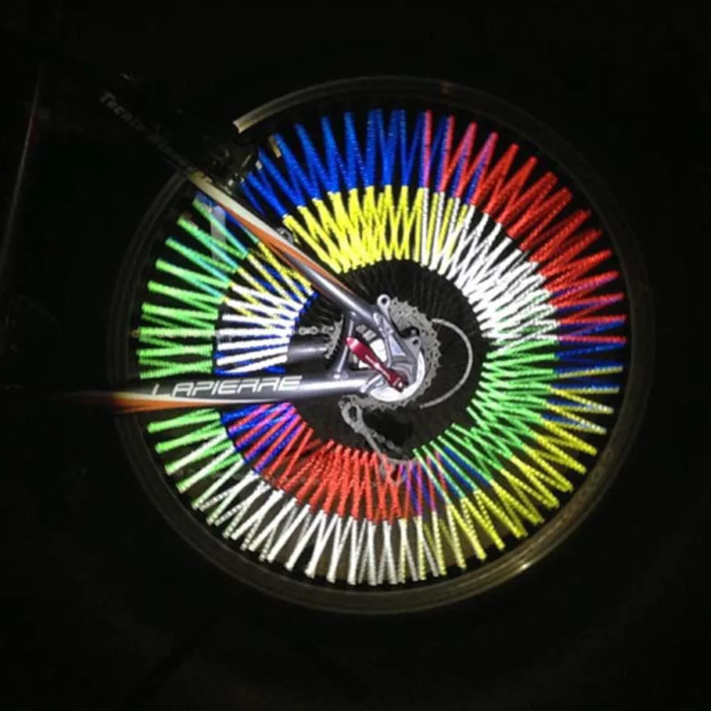 12 шт. спицы велосипеда стержней Велоспорт отражатель трубки клип колеса