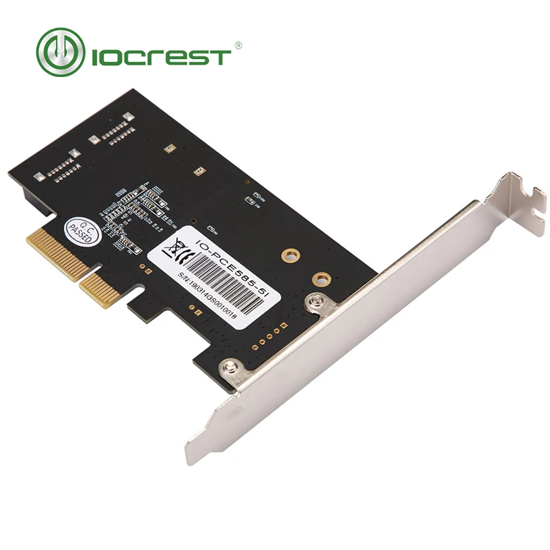 Плата контроллера IOCREST SATA III 6g 5 портов PCIe 3 0x4 плата расширения с низкопрофильным