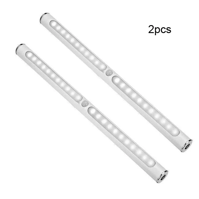 2pcs 30 см 22 светодиодная подсветка под шкаф SMD 2835 USB светодиодный движения PIR Сенсор сенсорный экран для шкаф туалет лампы ночной Светильник s - Цвет: 2pcs
