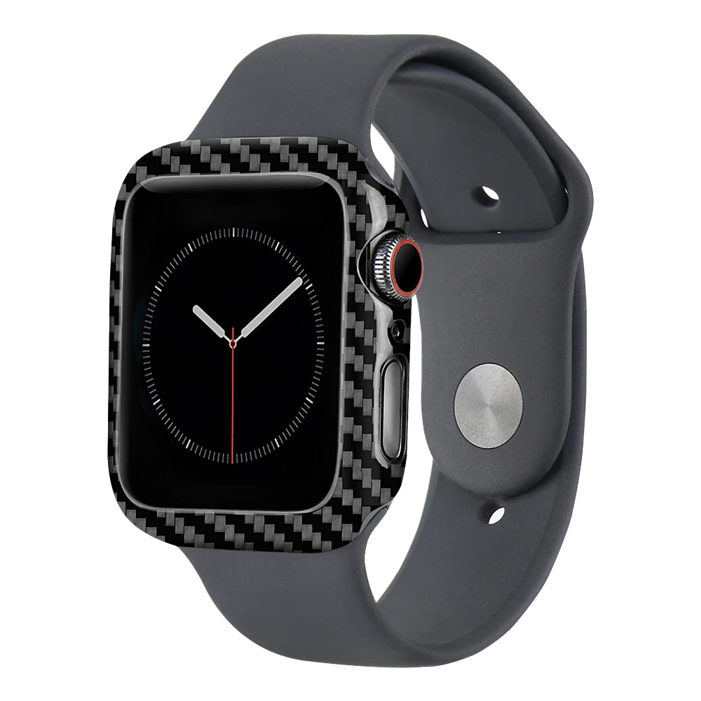 MCASE Роскошный ультра тонкий из настоящего углеродного волокна для Apple Watch Series 4 40 мм Тонкий чехол рамка