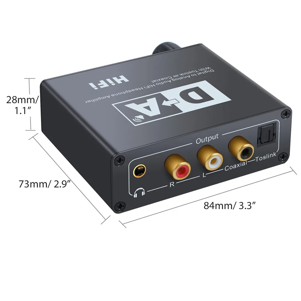 PROSTER аудио конвертер коаксиальный или Toslink цифровые сигналы в аналоговый L/R